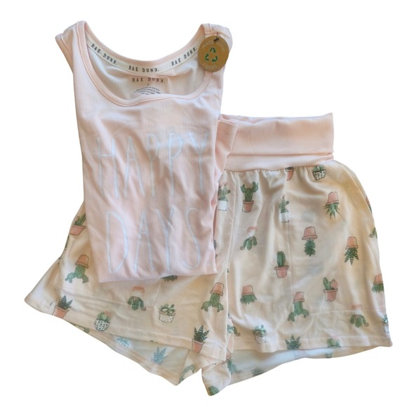 Rae Dunn Other - Cactus Pajama Set Rae Dunn Happy Days Loungewear Sleepwear Size S NWT